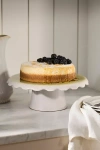 Anthropologie Ruffle Reactive Glaze Stoneware Cake Stand