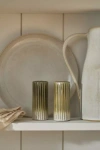 Anthropologie Ruffle Reactive Glaze Stoneware Salt & Pepper Shakers