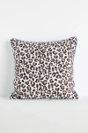 Anthropologie Ruthie Cotton Embroidered Leopard Pillow In Multi