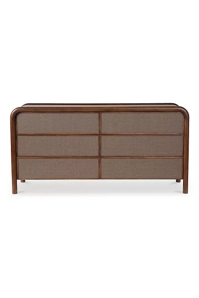 Anthropologie Rye Tatami-mat Tropical Hardwood Six-drawer Dresser In Brown