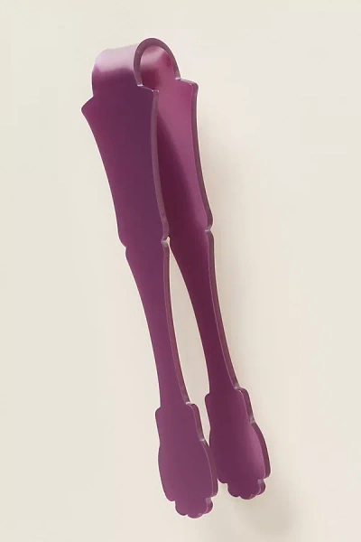 Anthropologie Sabre Honorine Acrylic Large Tong In Purple