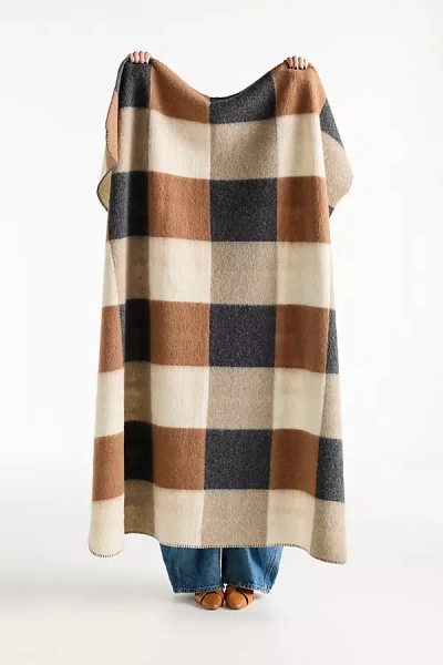 Anthropologie Saddle Wool Blend Throw Blanket