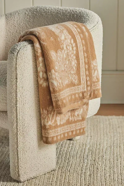 Anthropologie Saddle Wool Blend Throw Blanket