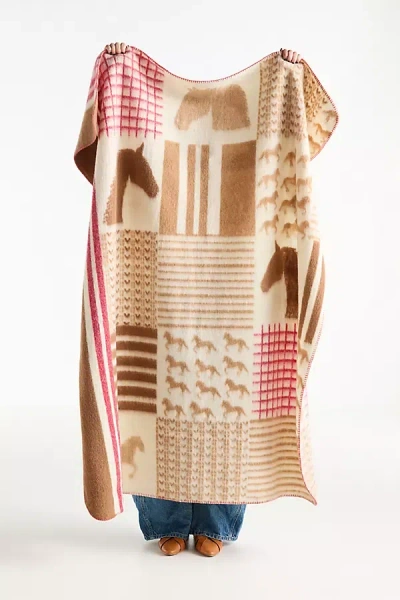 Anthropologie Saddle Wool Blend Throw Blanket