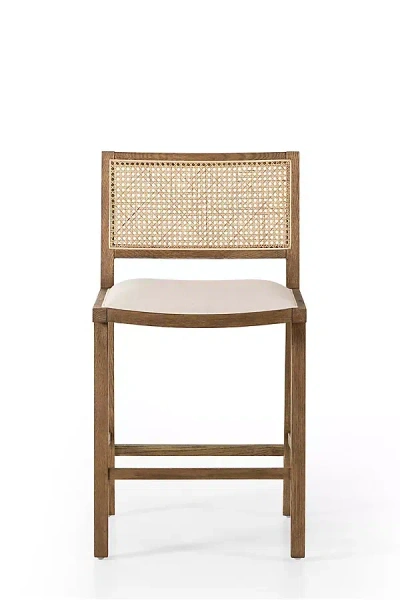Anthropologie Sage Performance Linen Bar And Counter Stool In Brown
