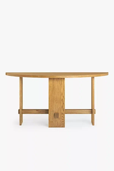 Anthropologie Saguaro Oak Demi-lune Console Table In Brown