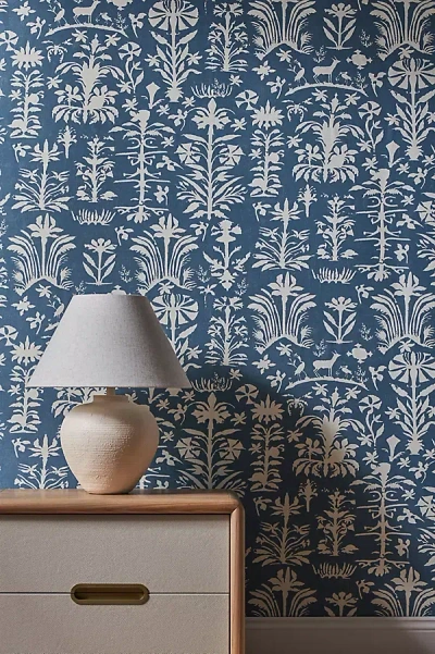 Anthropologie Salinas Wallpaper In Blue