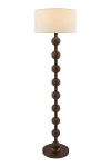 Anthropologie Saline Wooden Accent Floor Lamp In Brown