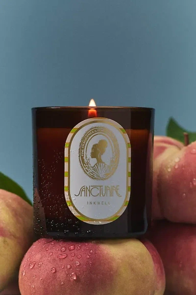 Anthropologie Sanctuaire Fruity Inkwell Boxed Glass Candle In Red