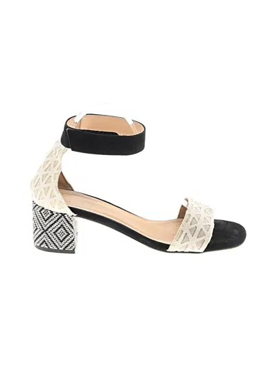 Pre-owned Anthropologie Sandals In Ivory