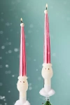 Anthropologie Santa Taper Candles, Set Of 2 In Pink