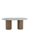 Anthropologie Sartoria 72" Oval Breccia Marble Dining Table