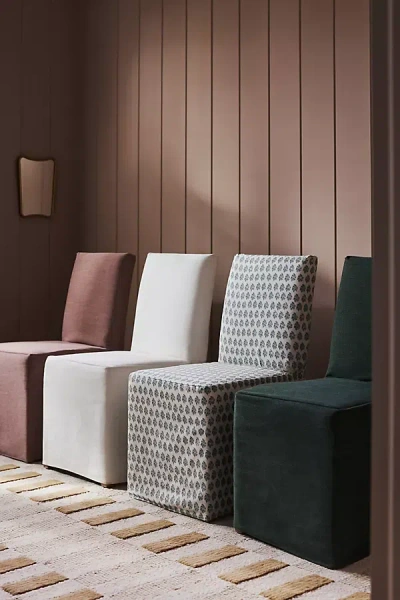 Anthropologie Savannah Performance Slipcover Dining Chair In Multi