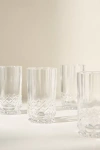 Anthropologie Savannah Tumbler Glasses, Set Of 4 In Transparent