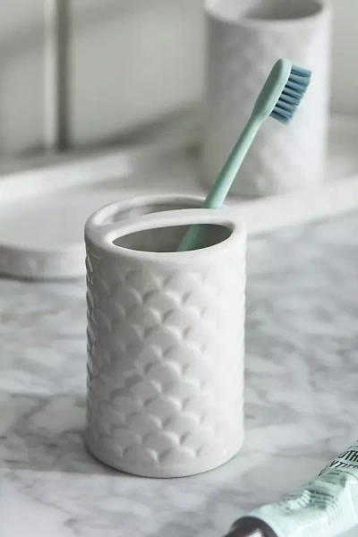 Anthropologie Scala Toothbrush Holder In White