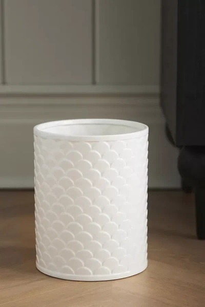 Anthropologie Scala Waste Basket In White