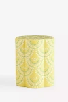 Anthropologie Scallop Ceramic Stool In Yellow