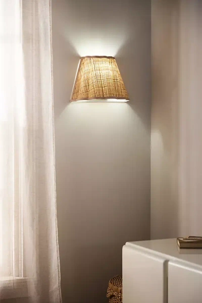 Anthropologie Scalloped Wall Sconce In Brown