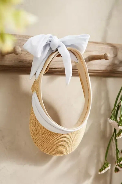 Anthropologie Scarf Band Visor, White