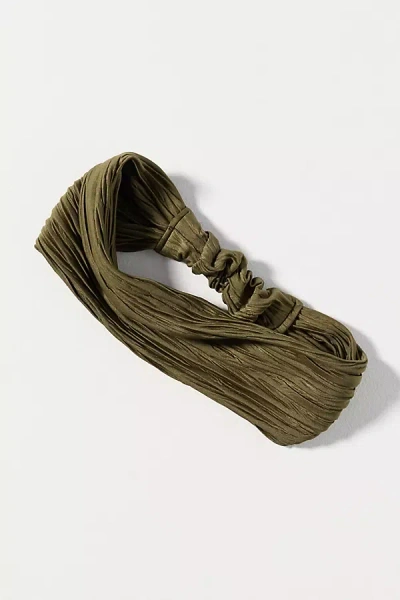 Anthropologie Scrunchie Hair Band In Green