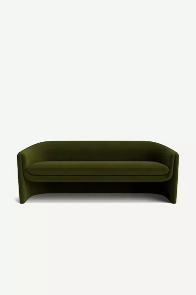 Anthropologie Sculptural 83" Performance Velvet Sofa