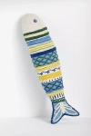Anthropologie Sea Icon Crochet Shaped Cushion In Blue