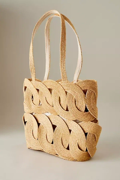 Anthropologie Seagrass Tote Bag In Brown