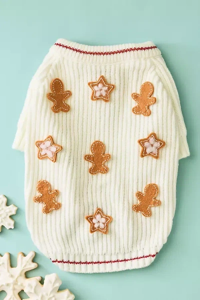 Anthropologie Seasonal 3d Motif Pet Sweater In Neutral