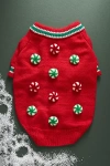 Anthropologie Seasonal 3d Motif Pet Sweater In Red