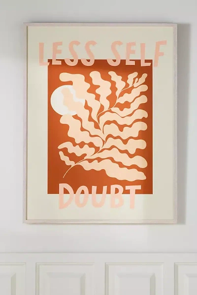 Anthropologie Self Doubt Ratioiso Wall Art In Orange