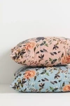 Anthropologie Seren Velvet Corduroy Printed Floral Pillow