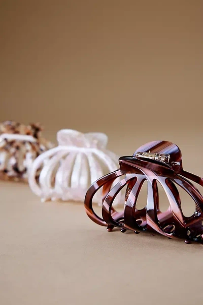 Anthropologie Set Of 3 Aimee Claw Hair Clips In Neutral
