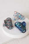 Anthropologie Set Of 3 Aimee Claw Hair Clips In Blue