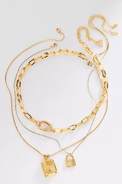 Anthropologie Shades Of Sea Layering Necklaces In Gold