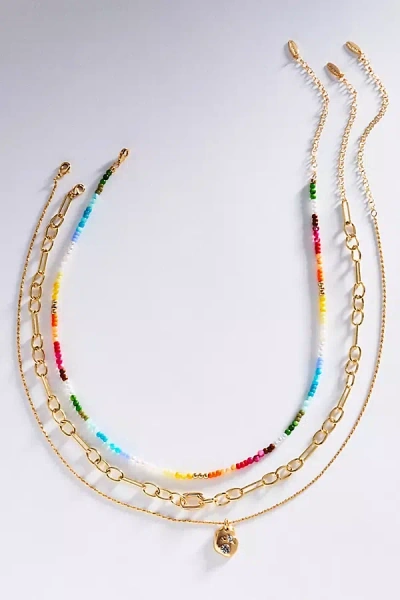 Anthropologie Shades Of Sea Layering Necklaces In Multi