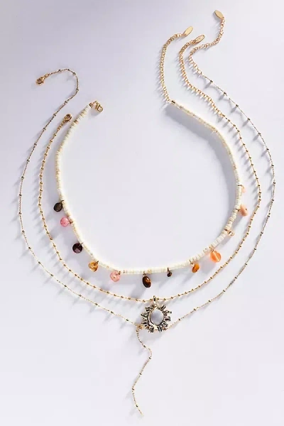 Anthropologie Shades Of Sea Layering Necklaces In Multi
