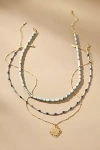 Anthropologie Shades Of Sea Triple-layer Necklace In Blue