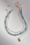 Anthropologie Shades Of Sea Triple-layer Necklace In Gold