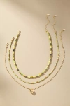 Anthropologie Shades Of Sea Triple-layer Necklace In Green
