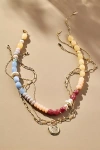 Anthropologie Shades Of Sea Triple-layer Necklace In Multicolor