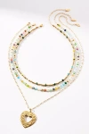 Anthropologie Shades Of Sea Triple-layer Necklace In Multicolor
