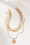 Anthropologie Shades Of Sea Triple-layer Necklace In Multicolor