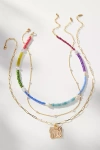 Anthropologie Shades Of Sea Triple-layer Necklace In Purple