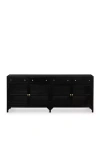Anthropologie Shadow Box Glass-door Iron Media Console