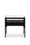 Anthropologie Shadow Box Tempered Glass End Table
