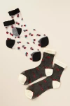 Anthropologie Set Of Two Sheer Socks In Assorted