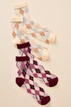 Anthropologie Sheer Socks, Set Of 2 In Multi