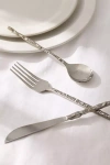 Anthropologie Shelton Metal 5-piece Place Setting In Gray