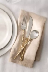 Anthropologie Shelton Metal 5-piece Place Setting In Gold