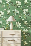 Anthropologie Sherbourn Magnolia Floral Wallpaper